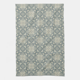 Colourful retro pattern background 5 tea towel