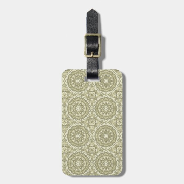 Colourful retro pattern background 6 luggage tag (Front Vertical)