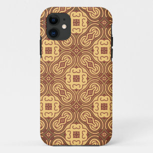 Colourful retro pattern background iPhone 11 case