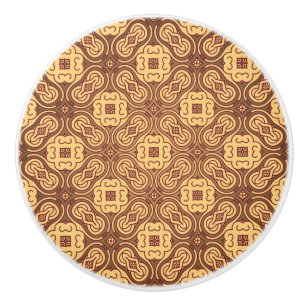 Colourful retro pattern background ceramic knob