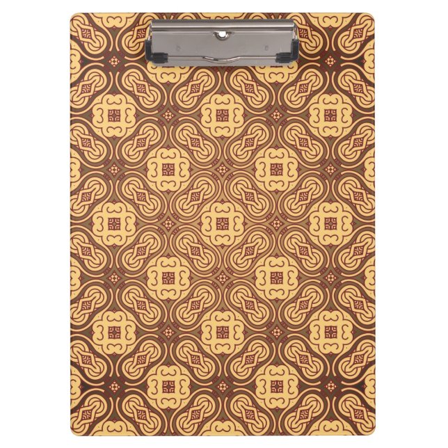 Colourful retro pattern background clipboard (Front)