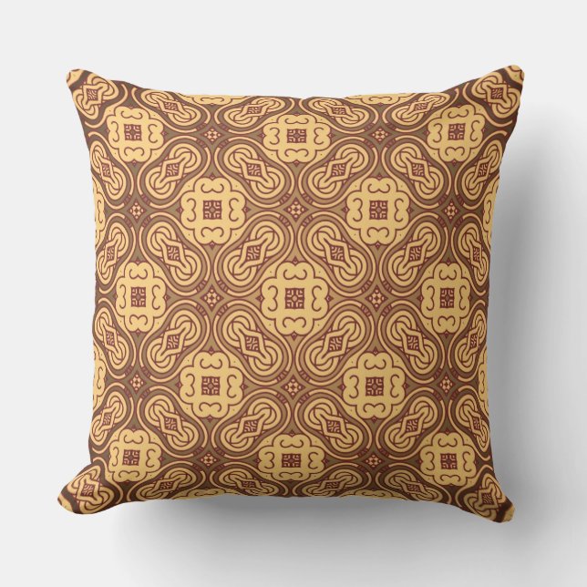 Colourful retro pattern background cushion (Front)