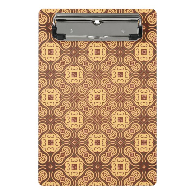 Colourful retro pattern background mini clipboard (Front)