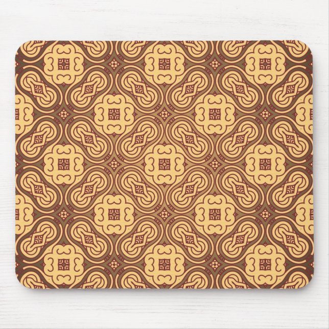 Colourful retro pattern background mouse mat (Front)