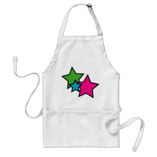 Colourful Retro Pop Art Stars Standard Apron