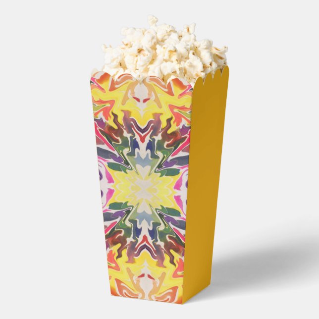 Colourful Retro Psychedelic Kaleidoscope Abstract Favour Box (Popped)