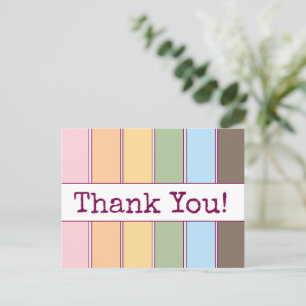Colourful Retro QR code Business Thank You Postcard