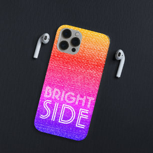 Colourful Retro Rainbow Bright Side Happy iPhone 12 Case
