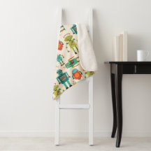 Colourful Retro Robots Pattern