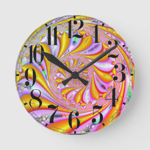 Colourful Retro Round Clock