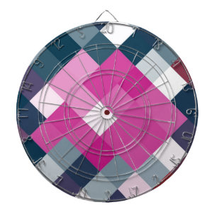 Colourful Retro Seamless Diamond art Dartboard