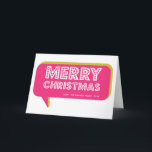 Colourful Retro Speech Bubble Merry Christmas Card<br><div class="desc">Colourful Retro Speech Bubble Merry Christmas Card</div>