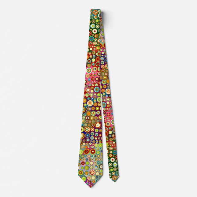 Colourful retro spots pattern + your ideas tie (Front)
