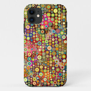 Colourful Retro Spots + your idea iPhone 11 Case