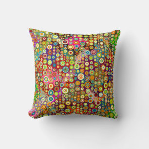 Colourful Retro Spots + your idea Cushion
