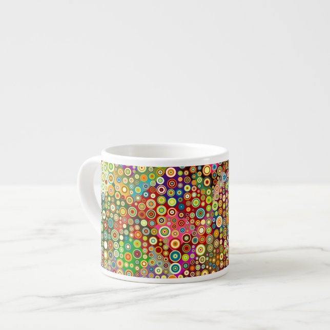Colourful Retro Spots + your idea Espresso Cup (Front Left)