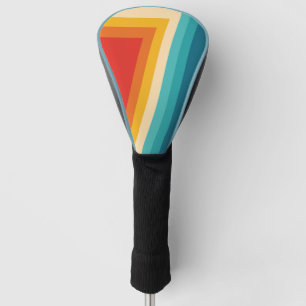 Colourful Retro Stripe - 70s, 80s  Golf Head Cover