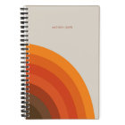 Colourful Retro Stripes 70s 80s Golden Brown Orang