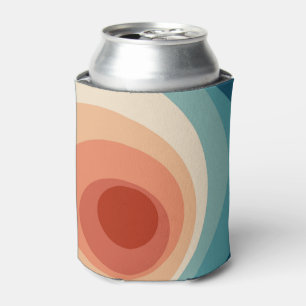 Colourful retro style circles design can cooler