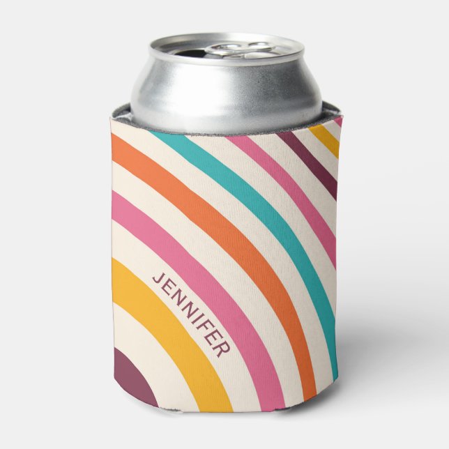 Colourful retro style curves can cooler (Can Front)
