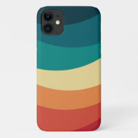 Colourful retro style curves design