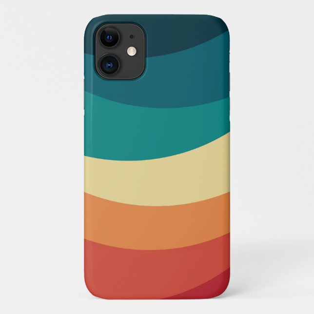 Colourful retro style curves design Case-Mate iPhone case (Back)