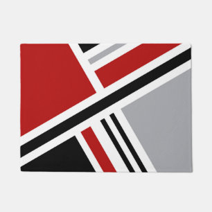Colourful retro style design with geometric shapes doormat
