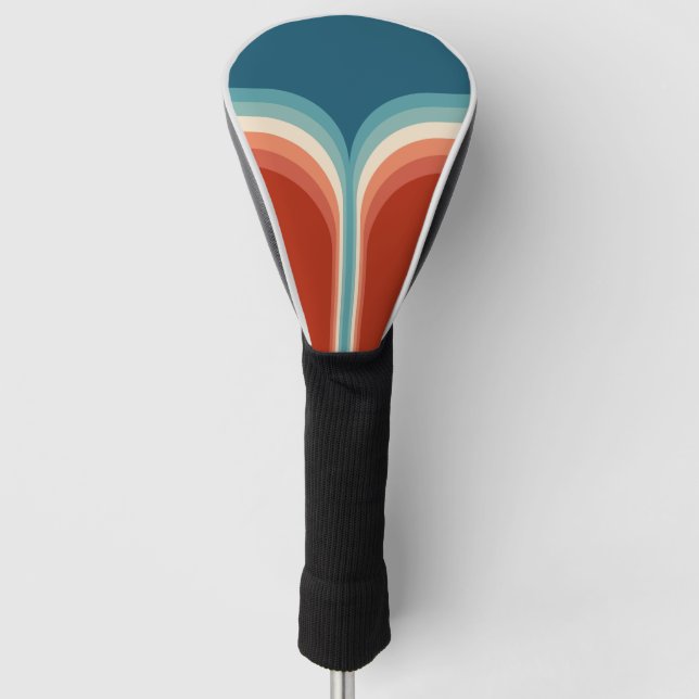 Colourful Retro style double arch decoration Golf Head Cover (Front)