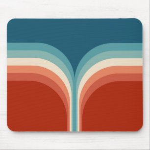 Colourful Retro style double arch decoration Mouse Mat