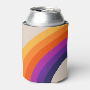 Colourful retro style rainbow art can cooler