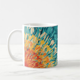 Colourful retro style solar flare  coffee mug