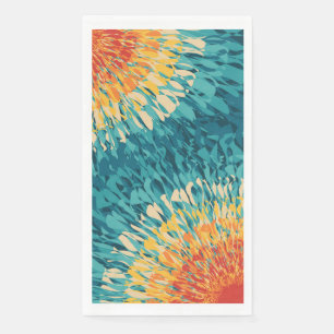 Colourful retro style solar flare  napkin