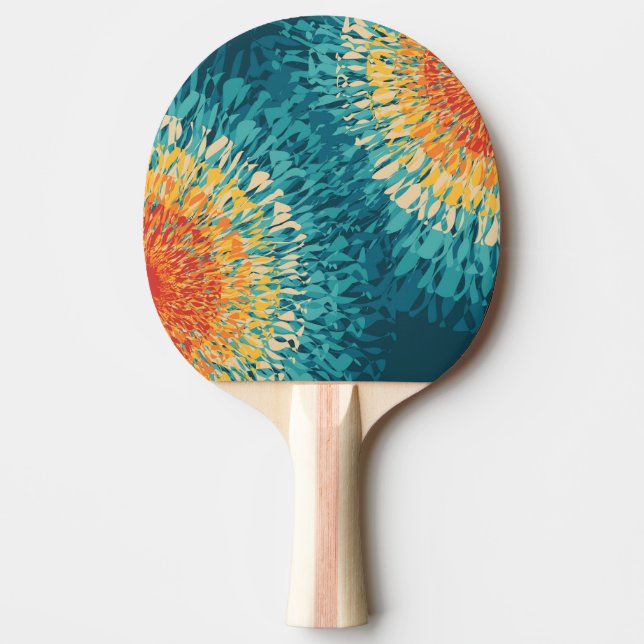 Colourful retro style solar flare  ping pong paddle (Front)