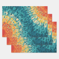 Colourful retro style solar flare