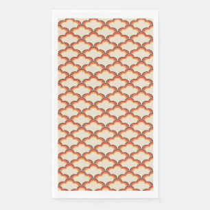 Colourful retro style waves pattern napkin