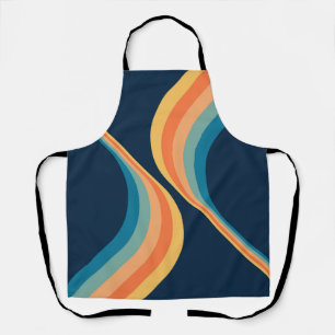 Colourful retro style wings design  apron