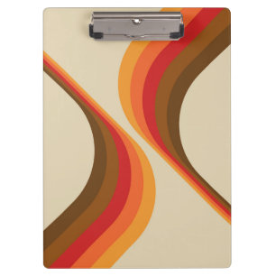 Colourful retro style wings design clipboard