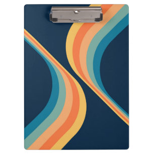 Colourful retro style wings design clipboard