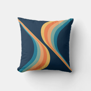 Colourful retro style wings design cushion
