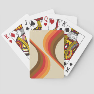 Colourful retro style wings design  playing cards