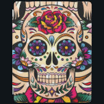 Colourful Retro Sugar Skull Flowers & Roses iPad Smart Cover<br><div class="desc">Colourful sugar skull with retro flowers and roses.</div>