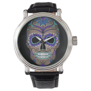Colourful Retro Sugar Skull Watch