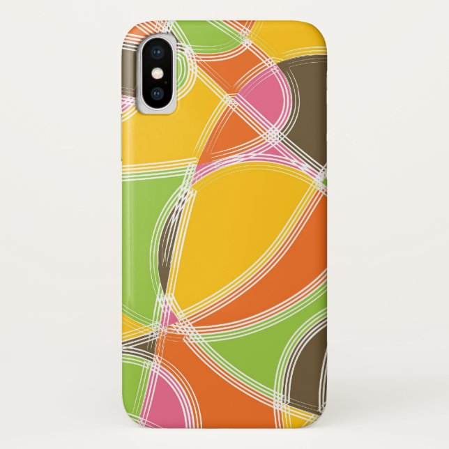 Colourful Retro Summer Groovy Mod Pattern Case (Back)