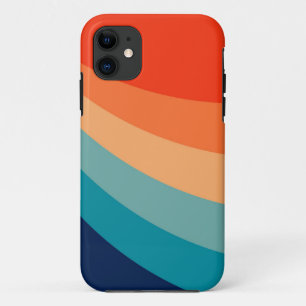 Colourful retro sun rays iPhone 11 case