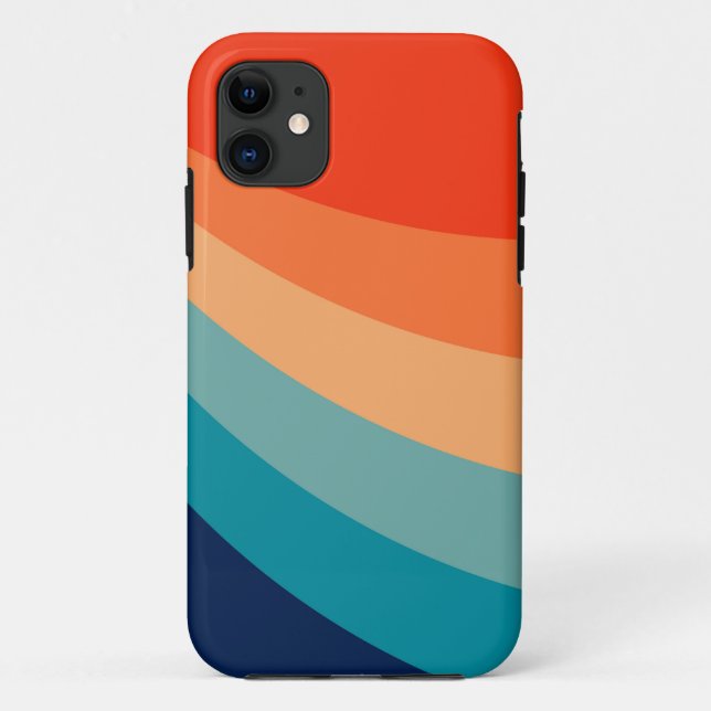 Colourful retro sun rays Case-Mate iPhone case (Back)