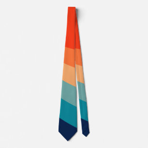 Colourful retro sun rays tie