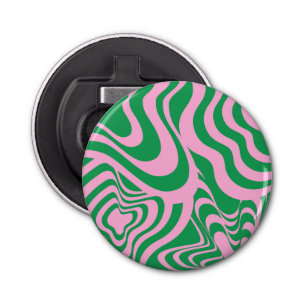 Colourful Retro Swirl Groovy Y2K Pattern  Bottle Opener