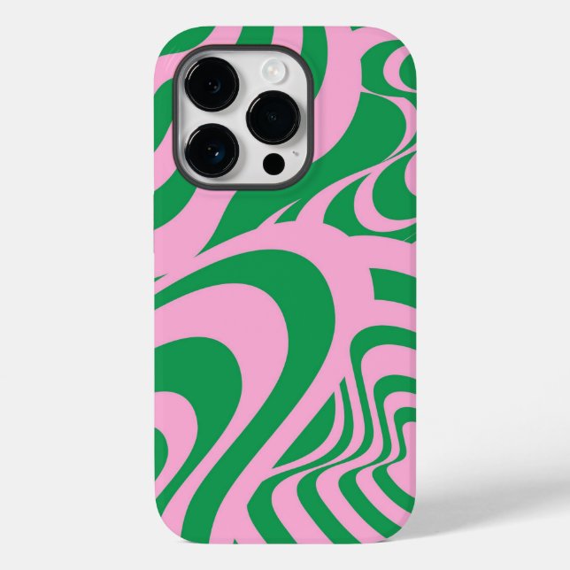 Colourful Retro Swirl Groovy Y2K Pattern  Case-Mate iPhone Case (Back)