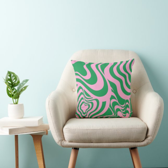 Colourful Retro Swirl Groovy Y2K Pattern  Cushion (Chair)
