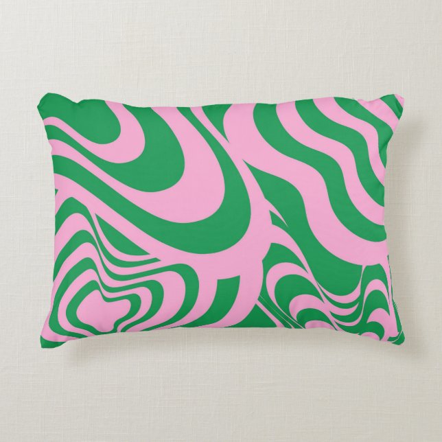 Colourful Retro Swirl Groovy Y2K Pattern  Decorative Cushion (Front)